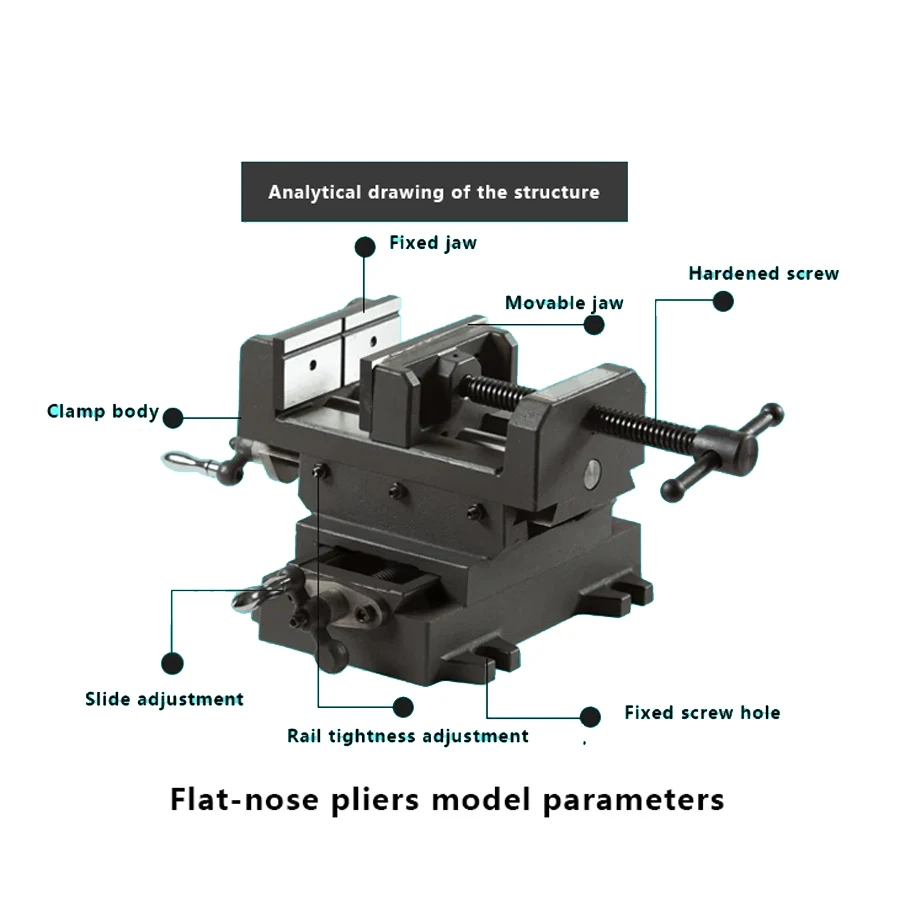 

New Heavy Duty Cross Vise Drilling And Milling Machine 4 Inch Precision Cross Vise Two-Way Moving Vise