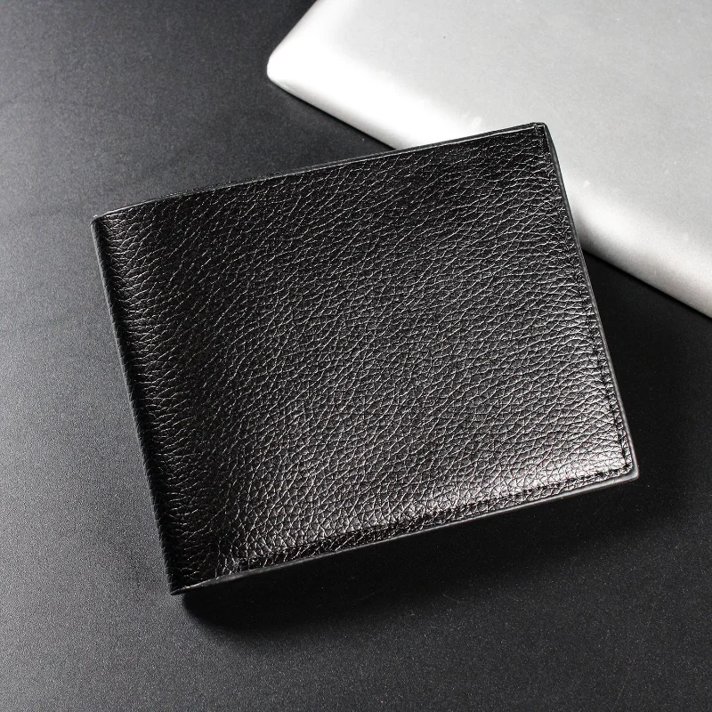 

Pocket Change Card Bag Men's Wallet Genuine PU Leather Men Simplicity Short Wallets for Man Short Black Wallets Coin Purse