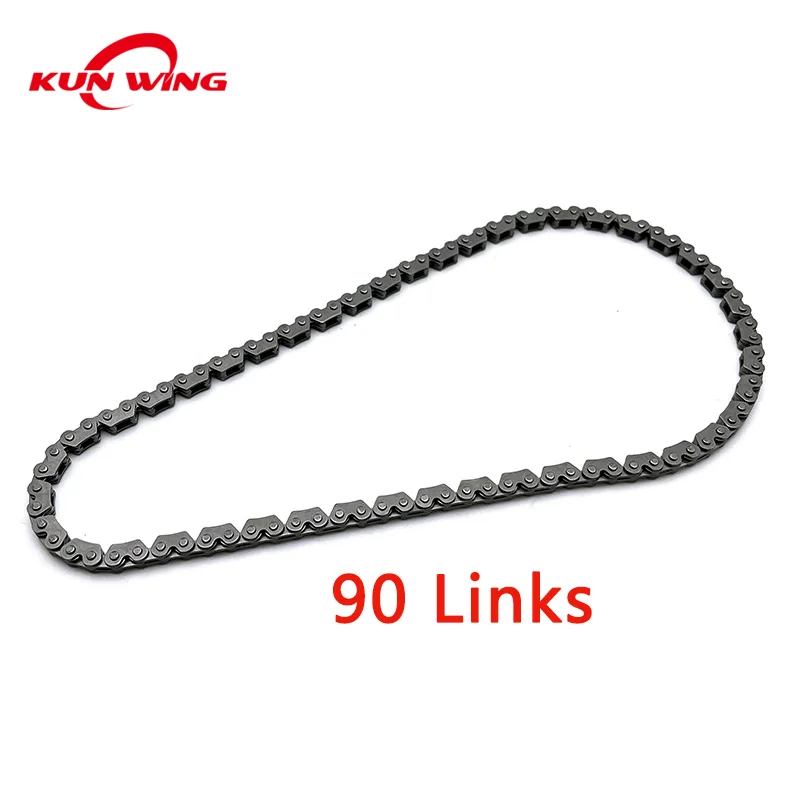 2X3-90L 90-links Engine Timing Chain Kit Guide Tensioner Regulator Oil Pump Chains for Scooter GY6 125 150 152QMI 157QMJ Motors