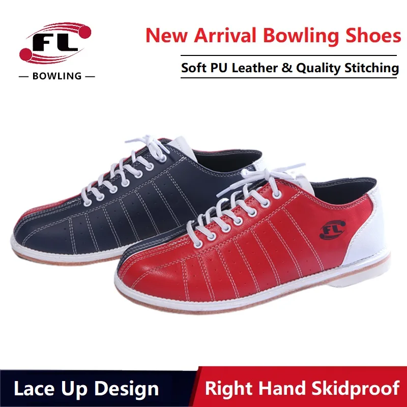 2025 Unisex Bowling Shoes Women Men Professional Anti Slip Leather Bowling Sneaker Soft Breathable Athletic Shoes Size 34-48