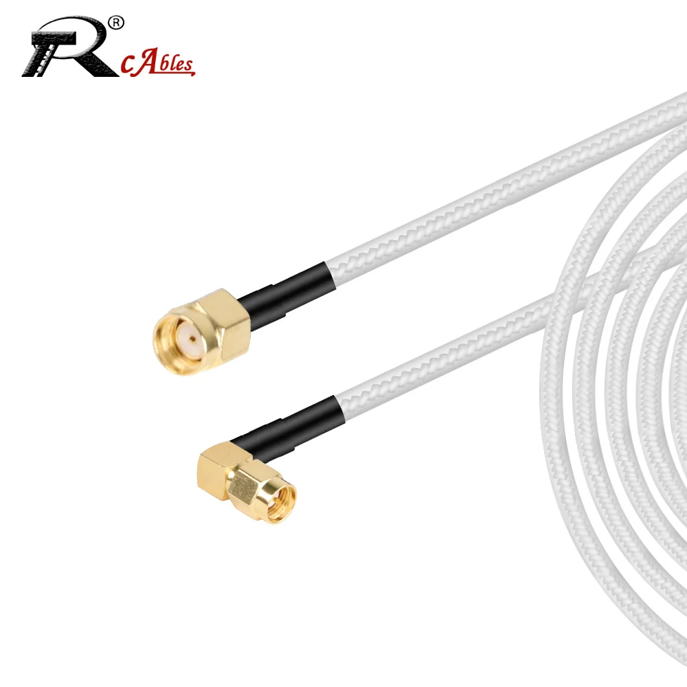 RP-SMA Male to SMA Male Right Angle 90 RG316 Pigtail Elbow SMA Coaxial Cable WiFi Router Antenna Extension Jumper