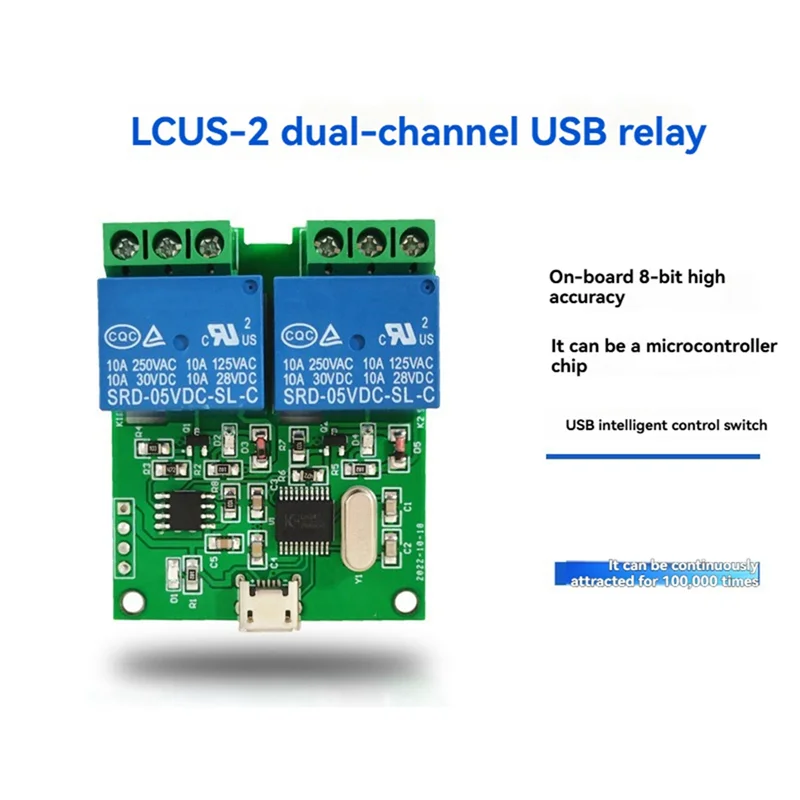 FORW-LCUS-2 Type 2 Way USB Relay Module 2 Way USB Relay Module Computer Serial Port USB Control Relay