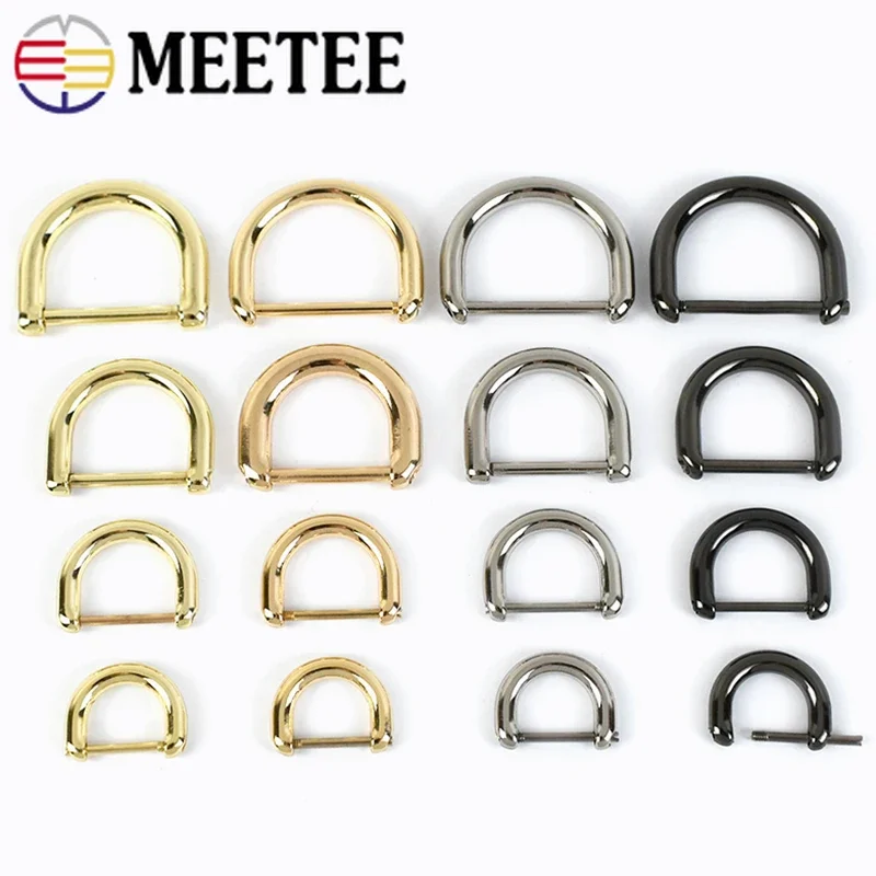 

10/20Pcs 13-25mm D Ring Metal Buckles Strap Screw Rings Replace Hook Bag Side Clip Clasp Weebing Hang Buckle Handbag Accessories