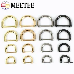 10/20Pcs 13-25mm D Ring Metal Buckles Strap Screw Rings Replace Hook Bag Side Clip Clasp Weebing Hang Buckle Handbag Accessories