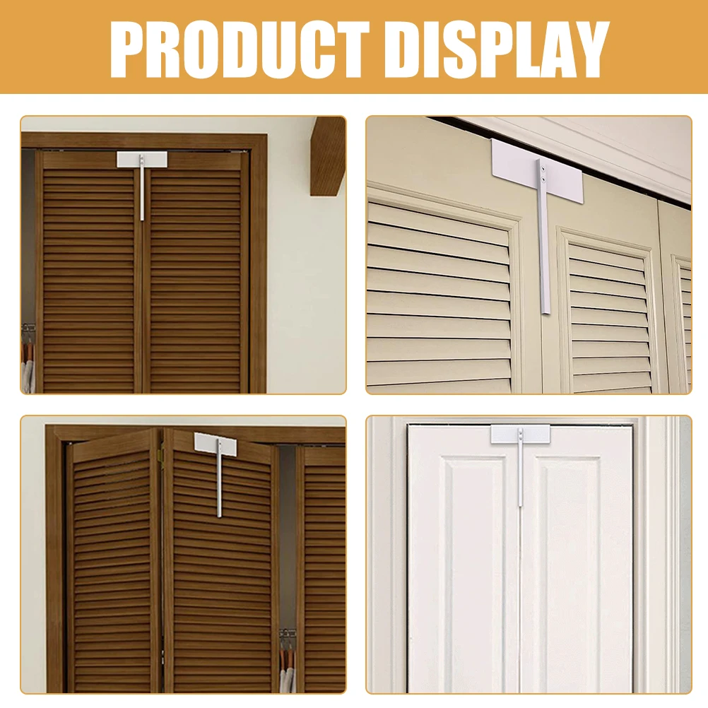 

Portable Door Lock Folding Doors Closet Double Safety Stainless Steel Latch Bifold Pantry Wardrobe Child Proof Hardware