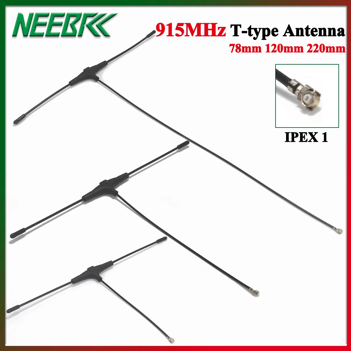 1/5/10/20 قطعة 915 ميجا هرتز 78/120/220 مللي متر T-نوع هوائي IPEX 1 ل طائرة بدون طيار FPV TBS كروسفاير FRSKY R9mm R9MX ELRS نانو EP1 استقبال #1
