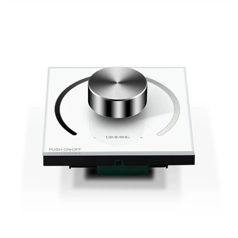 JABS-LED シングルストリップ調光器 DC 12V-24V 5050 2835 ストリップライト壁パネル調光器ロータリーノブ制御 0-100 輝度表示