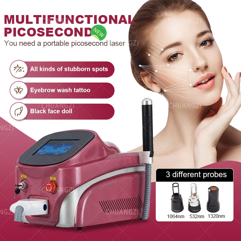 Nd Yag Laser Q Switch pico laser for tattoo removal freckle removal spot removal picosecond laser machine