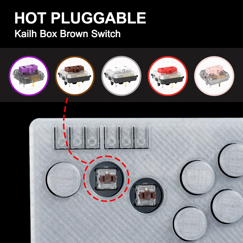 Мини-контроллер Flatbox Hitbox для PS4, контроллер Flatbox, аркадная игра, джойстик для ПК/Nintendo Switch, горячая замена Kailh Fighting tstick