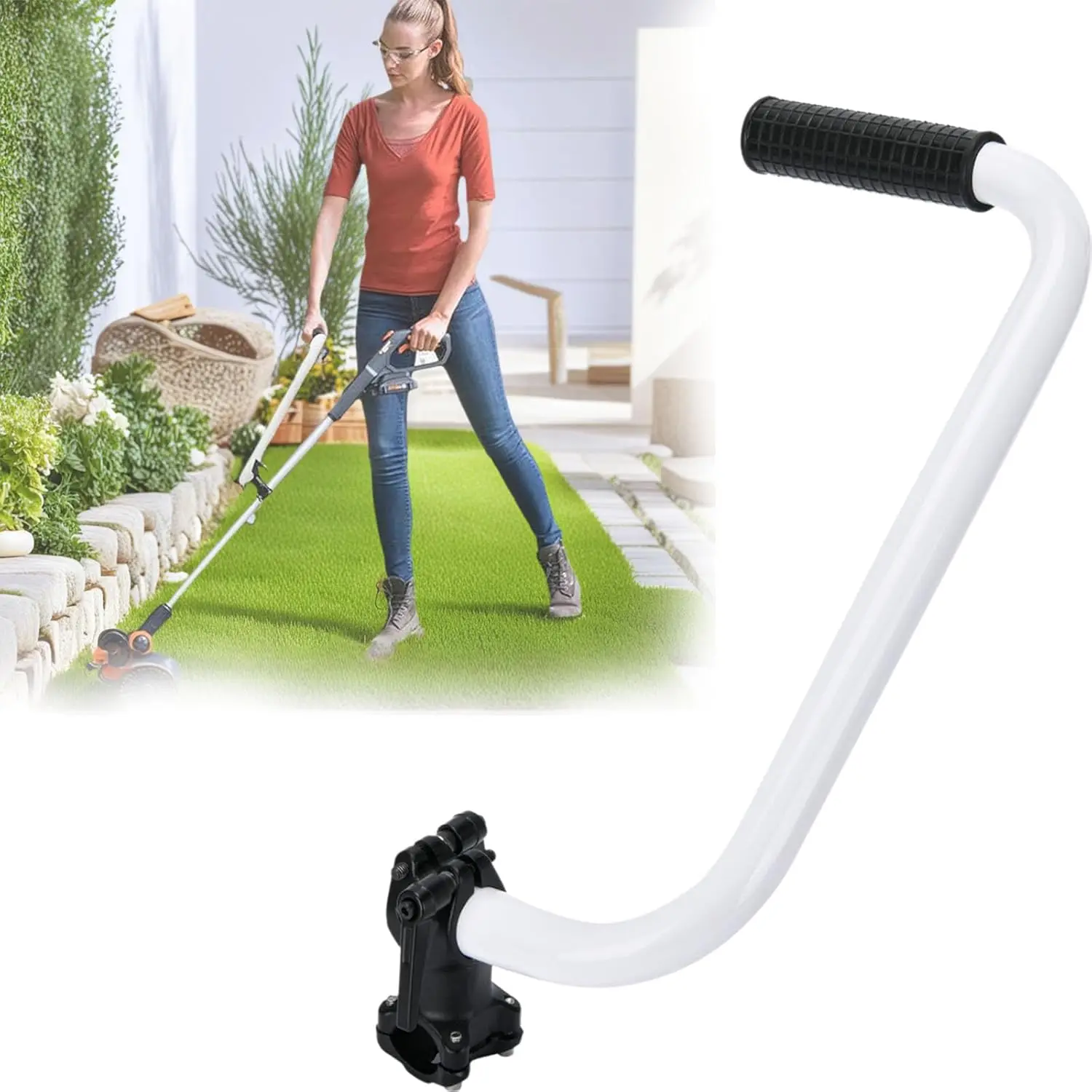 

Ручка для поедания сорняков, эргономичная замена, ручка триммера для тяжелых работы во дворе, противоскользящая ручка и универсальная прочная струна