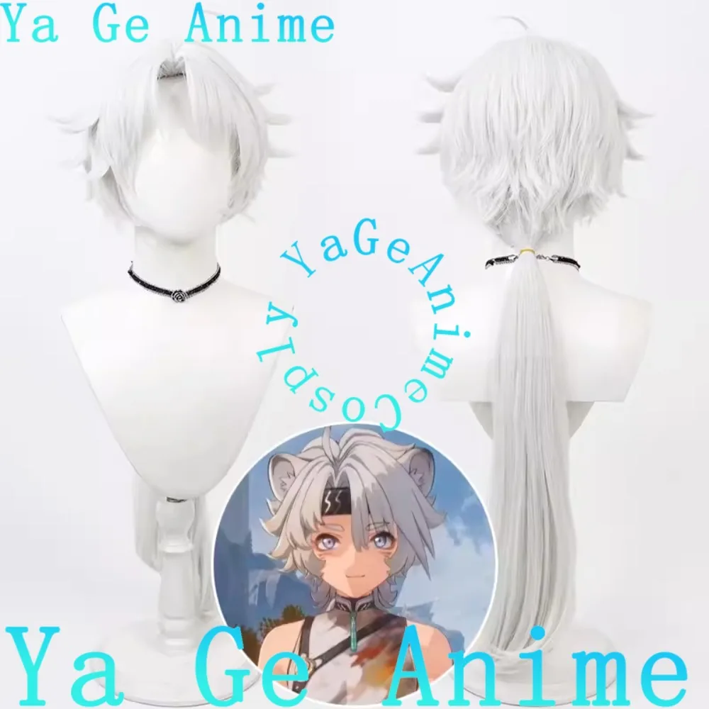 Wuthering Waves Lingyang ライオンダンスボーイ コスプレウィッグ ポニーテール付き アニメゲーム カーニバルパーティー 合成耐熱毛