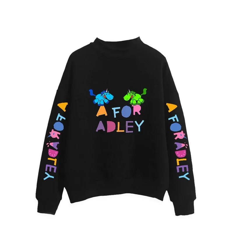 2021 New Arrival A for adley Women Turtleneck Sweaters Winter Black Pullovers Men Casual Male Tracksuit  Loose Sweatshirt Tops