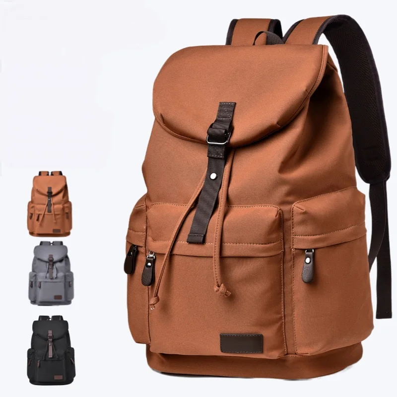 

New Unisex Canvas Backpack Business Commuting large-capacity men Laptop computer backpack waterproof Schoolbag For Student