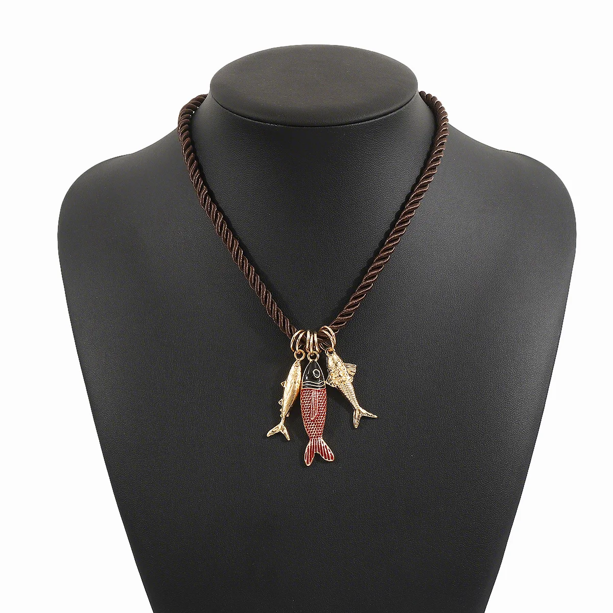 Bohemian-style Enamel Fish-shaped Pendant Earrings ZA Beach Vacation-themed Red Fish Earrings