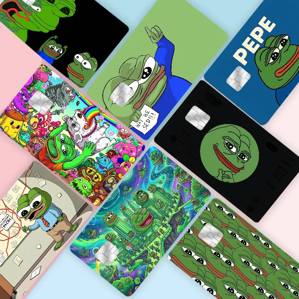 Sad Frog Pepe 100% Hot Sale Amine Credit Debit Bank Card Bus Card Film Skin Sticker