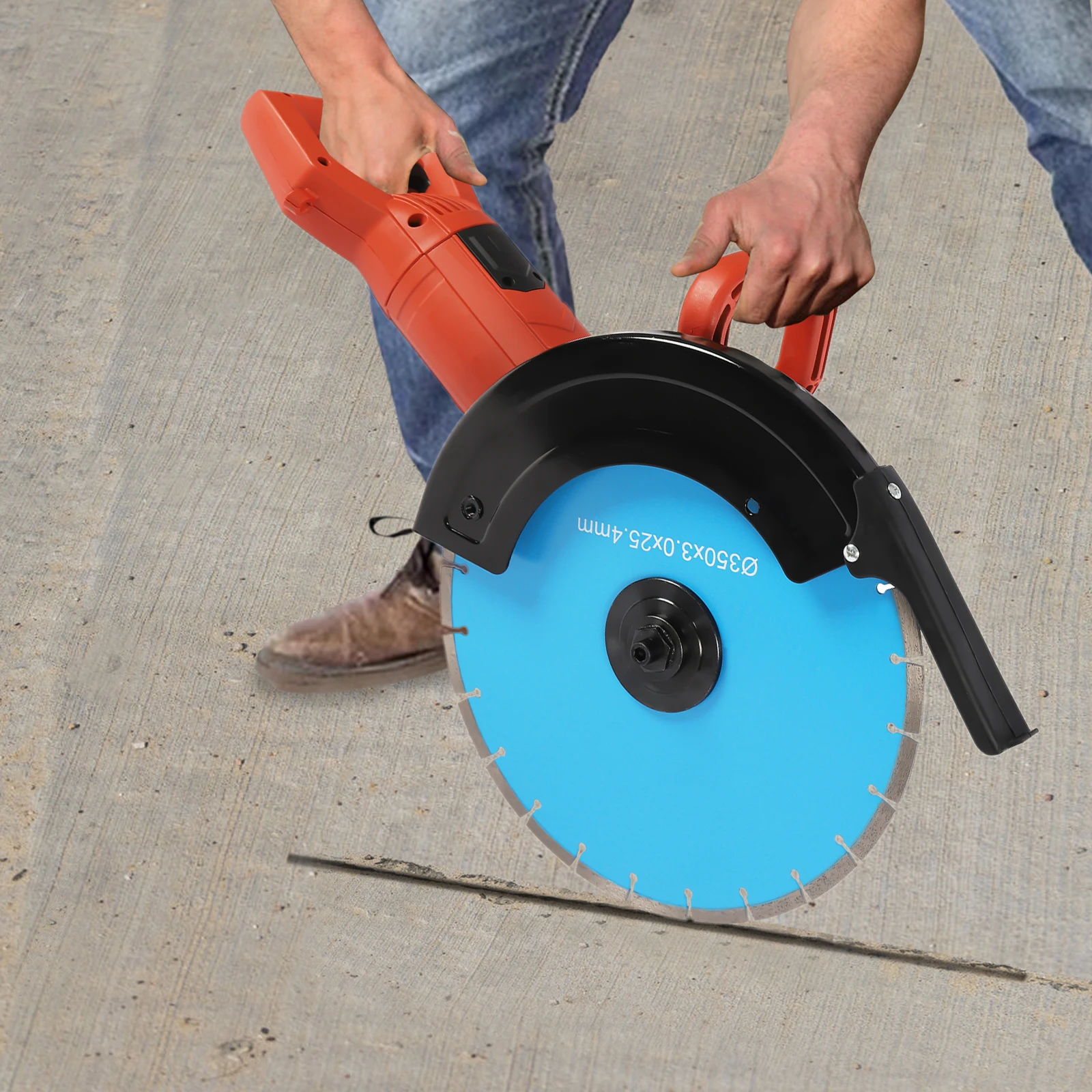Machine à rainurer le béton 3000W, double usage humide/sec, 220V, refroidissement par eau, anti-poussière, pour la découpe de pierre et de carrelage, profondeur réglable