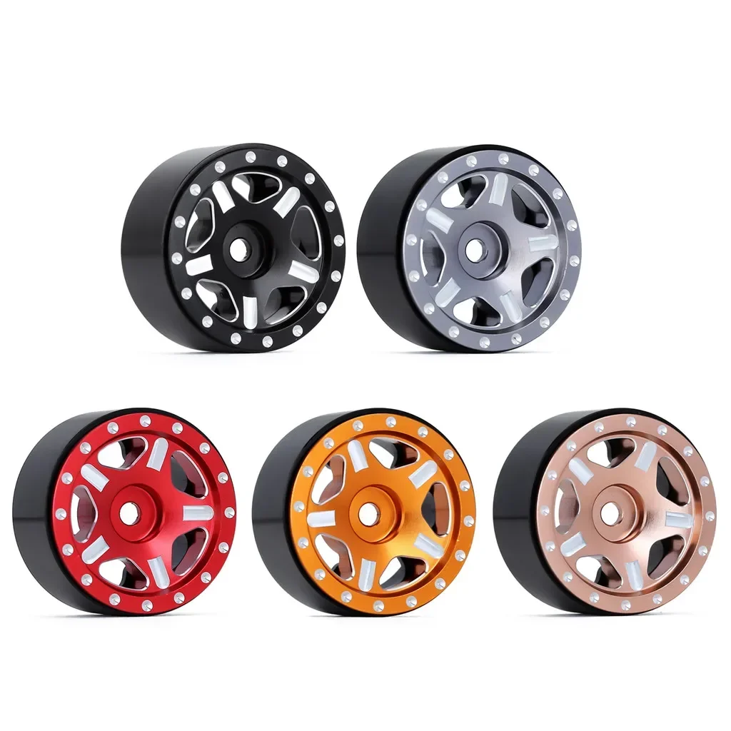 

4PCS 1.0" Beadlock CNC Micro Crawler Wheel Rim Hub for 1/24 RC Crawler Car Axial SCX24 90081 AXI00001 Gladiator