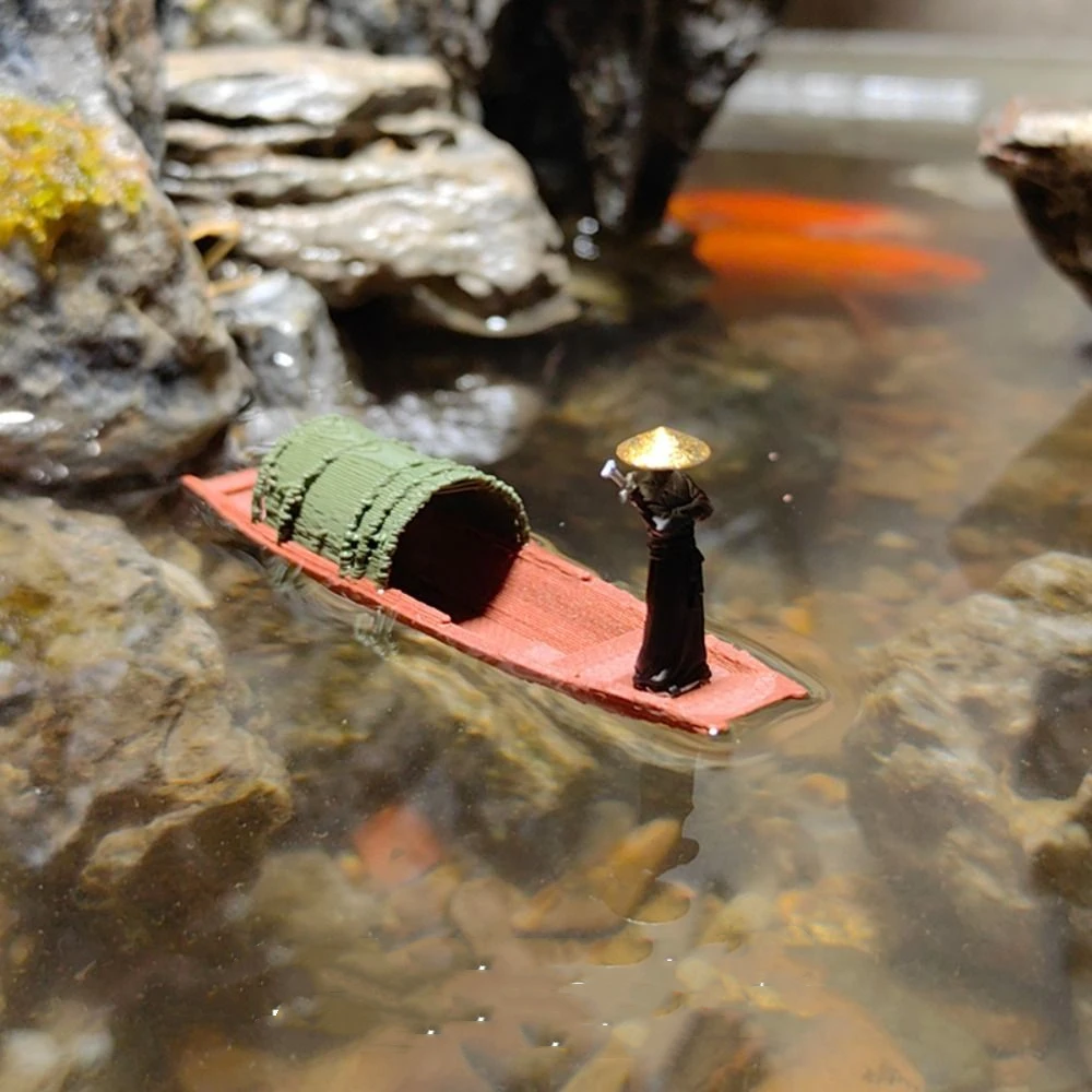 Подарок-крутой-фигурка-фехтовальщика-кунг-фу-черно-белое-украшение-для-стола-мини-пейзаж-украшение-растения