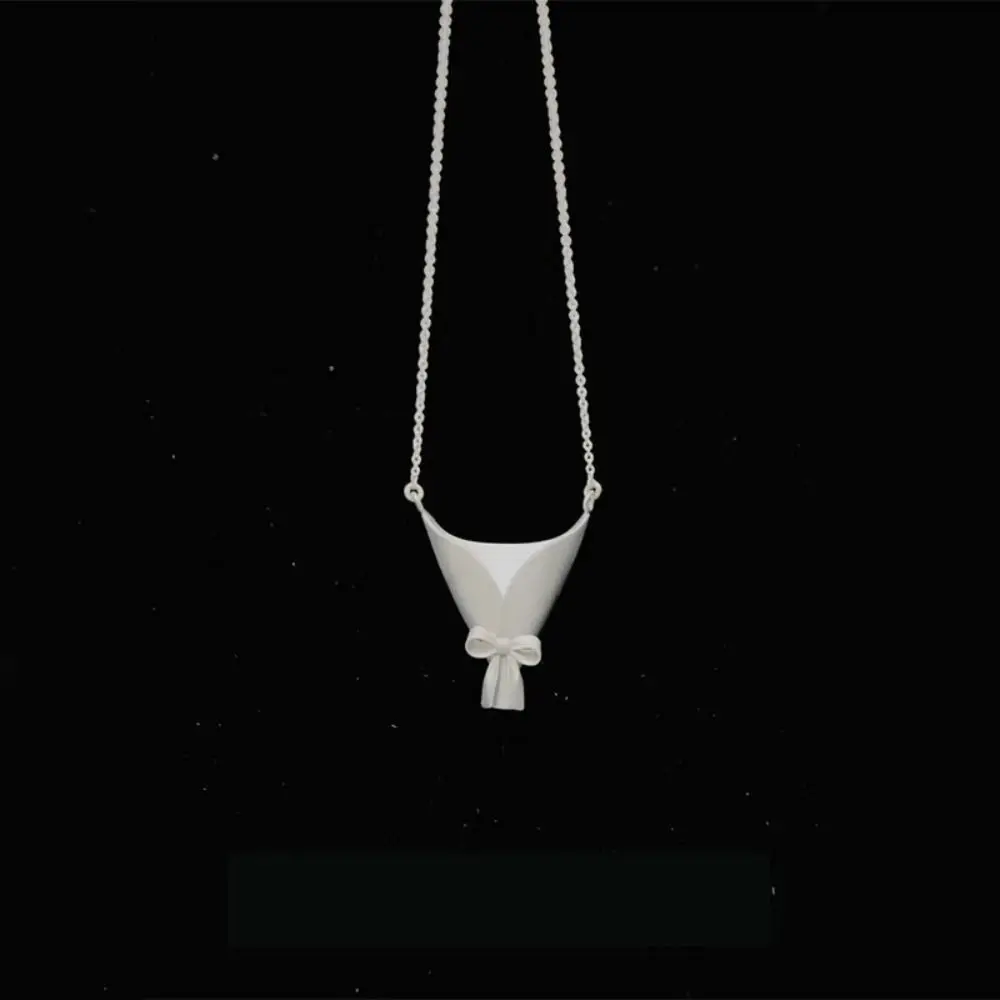 New Vintage Flower Vase Necklace DIY Wearable Flower Bouquet Necklaces Artistic Flower Minimalist Necklace Vase Pendant