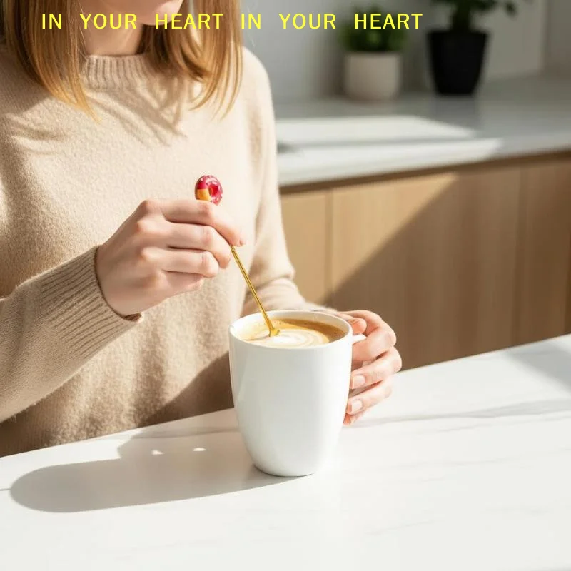 Candy Cute Cartoon Teaspoon Tableware Stainless Steel Cute Donut Spoon Fork Ice Cream Cake Dessert Spoons Coffee Stirring Spoon