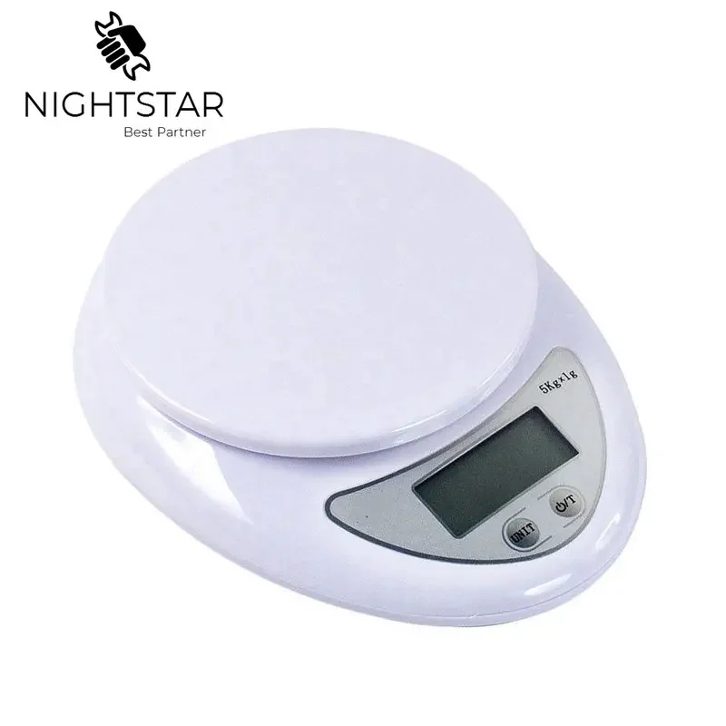 Imagem -04 - Balança Digital para Cozinha 5000g 1g Dieta Balança Postal 5kg sem Luz de Fundo Peso 5kg
