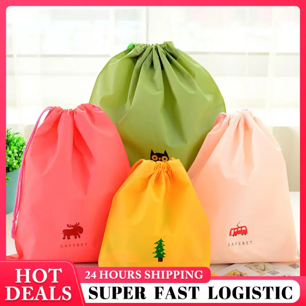 Drawstring Bag Dust-proof Cute Cartoon Household Storage Bag Moisture-proof Clothes Packing And Finishing Bag Waterproof