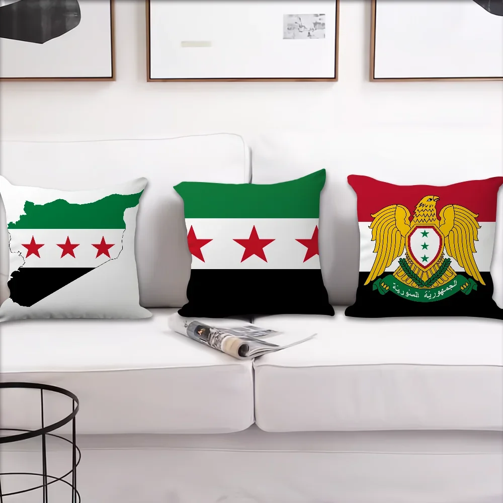 The Syrian Arab Republic  Flag living Room Home Sofa Office pillow Cover Comfort Decoration Nordic Simplicity decorative