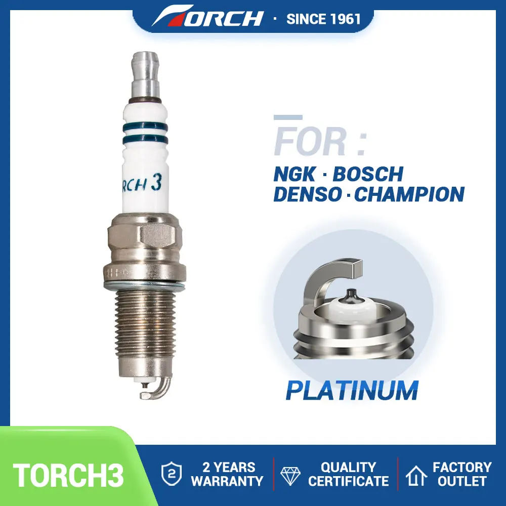 China Original Platinum Torch Spark Plug TORCH3 Candle Replace for 101905626 for FAW VW BORA/SAGITAR Auto Replacement Parts