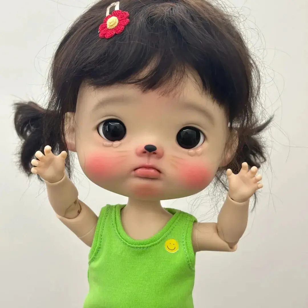 New BJD SD DOLL 1/12 Dianmei ob11 Dianbro Qbaby Puppy Girl Huhu body blythe ACGN animal resin bodymold DIY toy free shipping