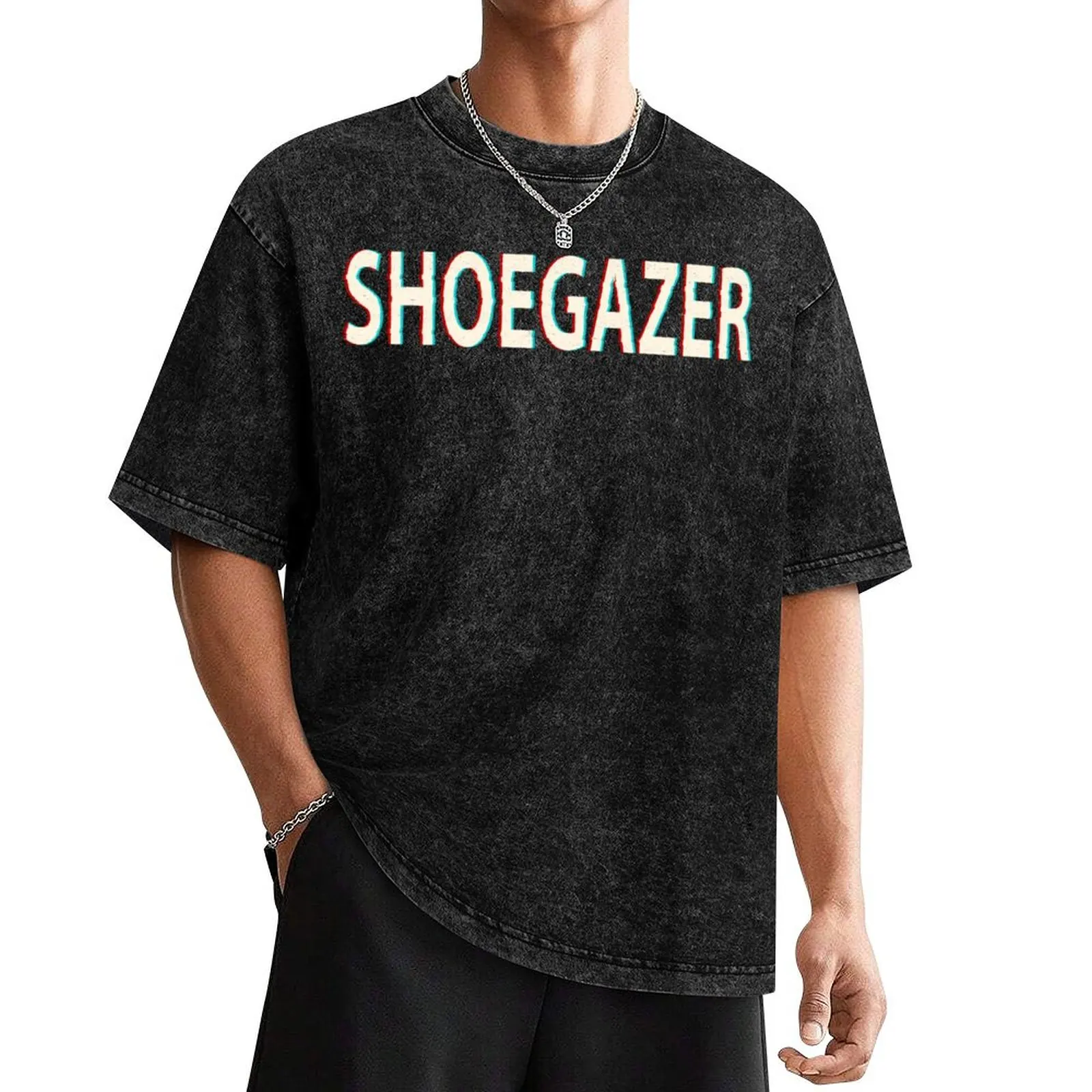 

Shoegazer fuzz T-Shirt for a boy summer top mens white t shirts