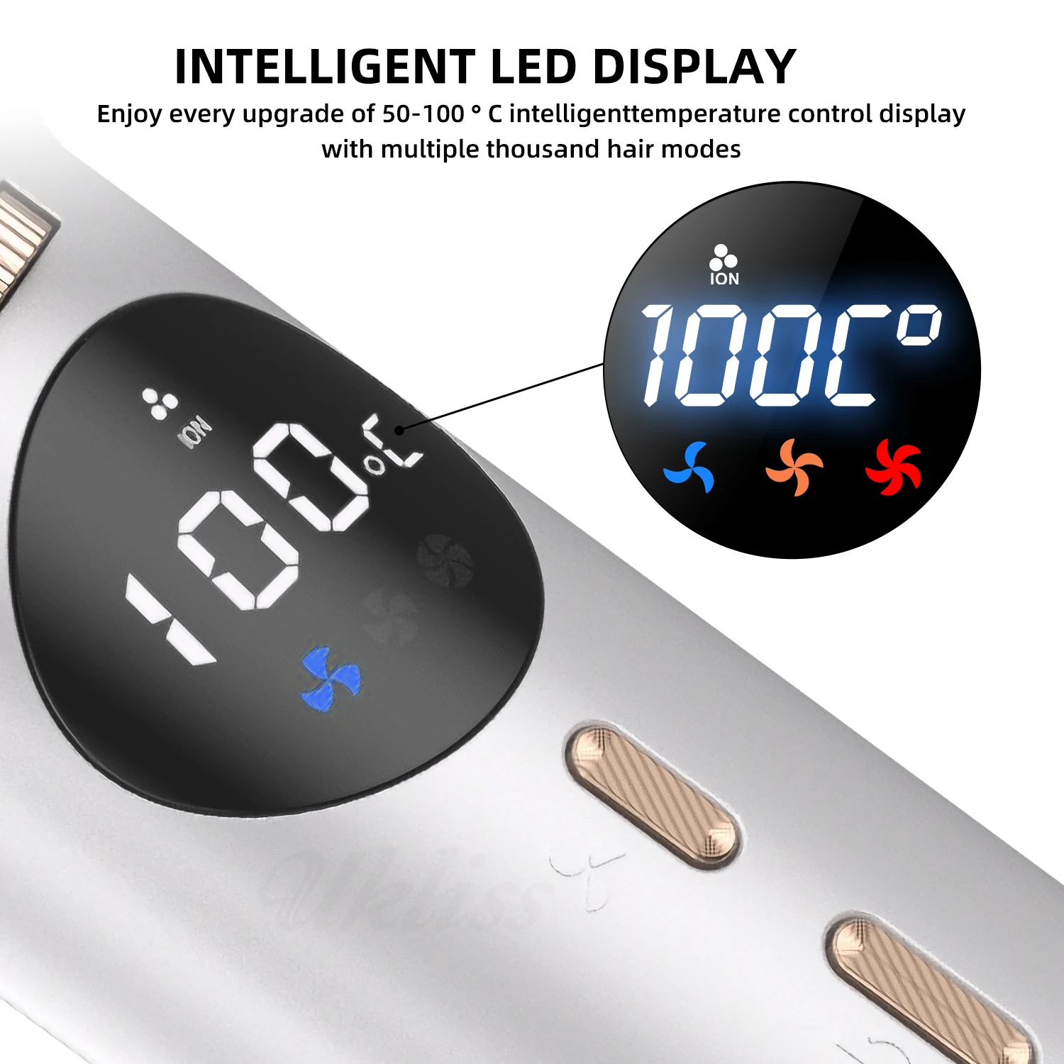 High-speed Hair Dryer Electric Turbine Airflow Blow Dryer Low Noise Constant Temperature And Quick Drying Suitable For Home