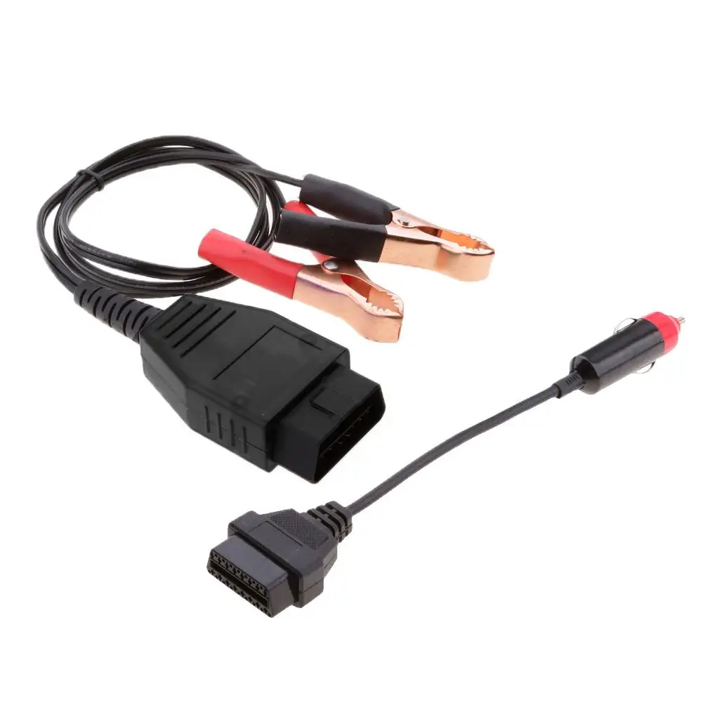 

Кабель аварийного питания OBDII 16-контактный, диагностический удлинитель-адаптер для замены автомобильного аккумулятора