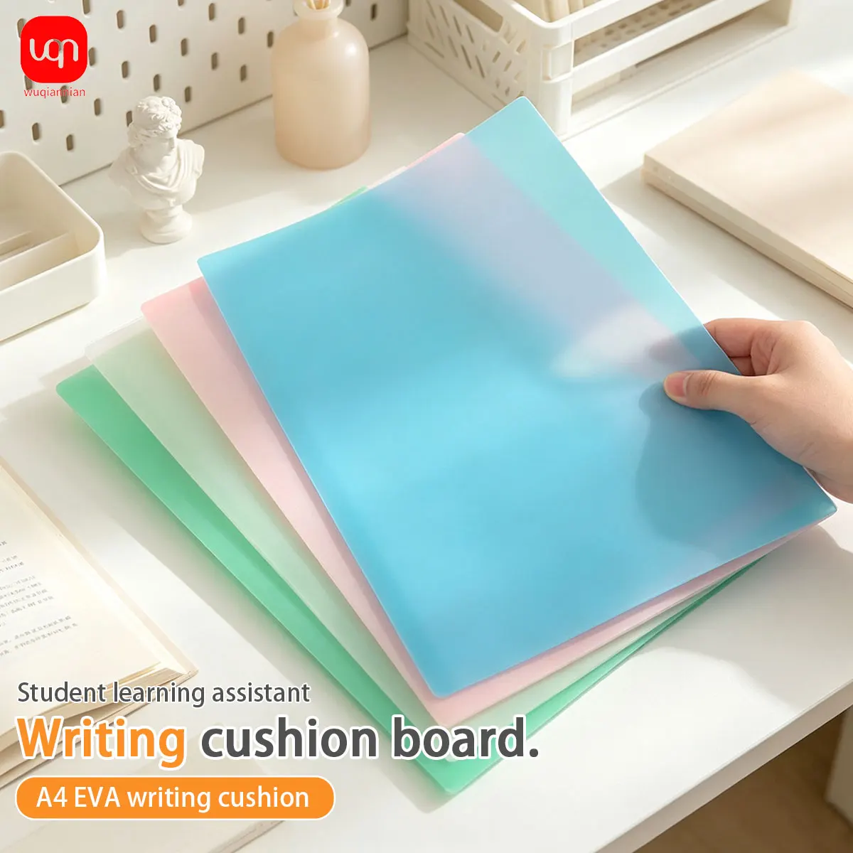 WQN 1pc A4 Exam Writing Pad Matte Surface, Stain-Resistant, Rollable for Storage, Classroom Homework, Hand-Drawn Doodles