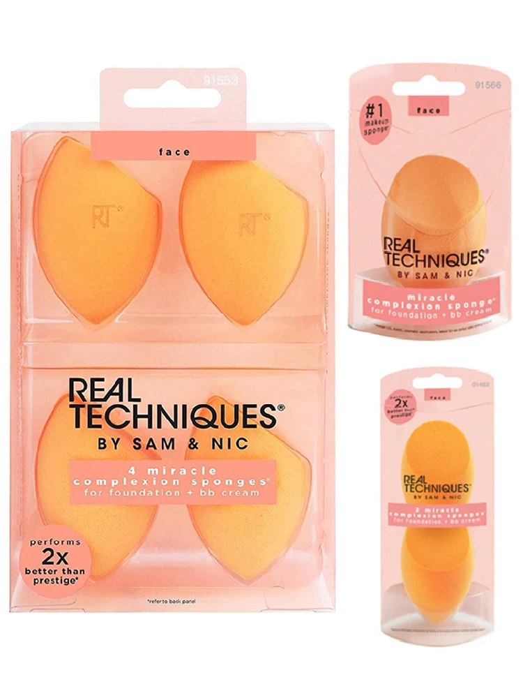 Real Techniques Set Makeup Sponge Set Face Beauty Cosmetic Powder Puff For Foundation Cream Concealer Make Up Blender Tools