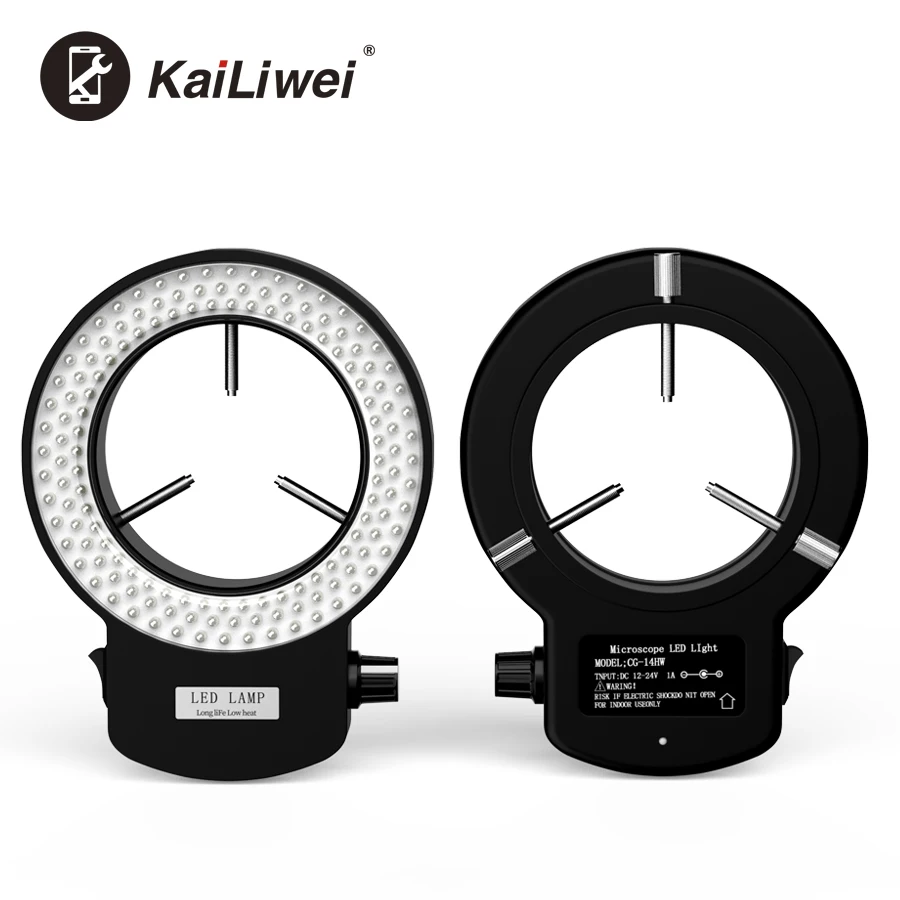 RF4-Mikroskop, verstellbar, 144 LED-Beleuchtung, industrielles Fernglas, stereoskopische Linse, Lupe, Ring, Lichtquelle – Detail 8