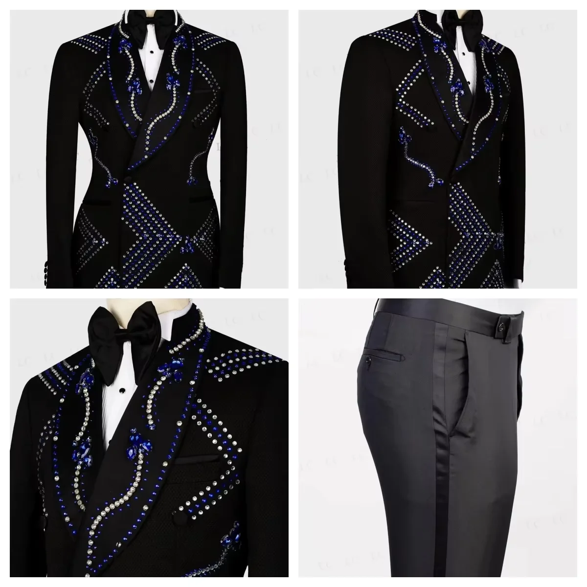 Luxury Men's Black Suits 2 Pie - Men'S Grooming For Wedding recension och pris