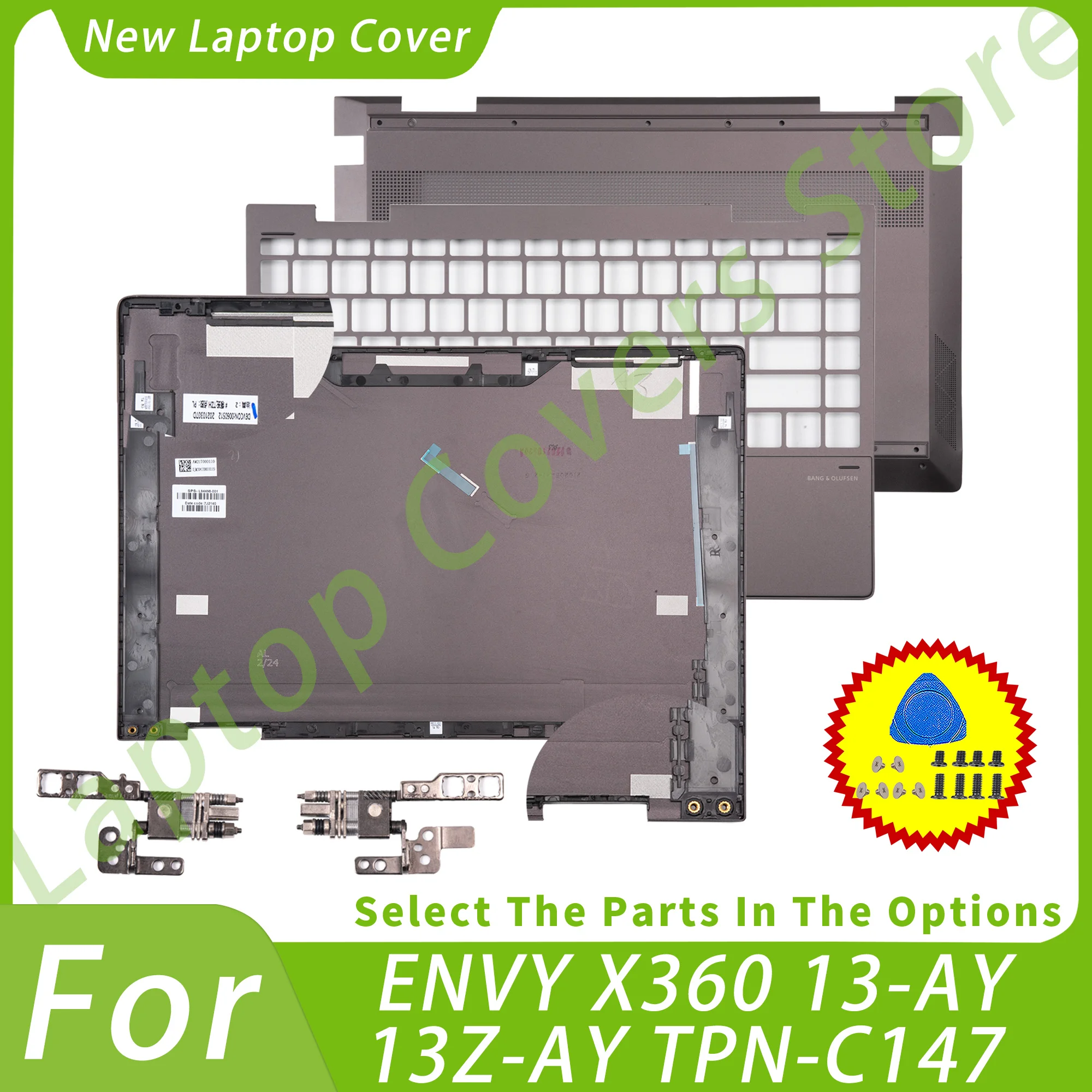 

New Replace Cover For ENVY X360 13-AY 13Z-AY TPN-C147 LCD Back Cover Top Lid L94498-001 M15276-001 Brown/Gold base cover Metal