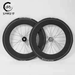 88MM Fixed Gear Bike Wheel set 700C Carbon Racing Bike Wheel Clincher Fixie TRACK Wheelset Single Speed  Parts 3K Surface Rims