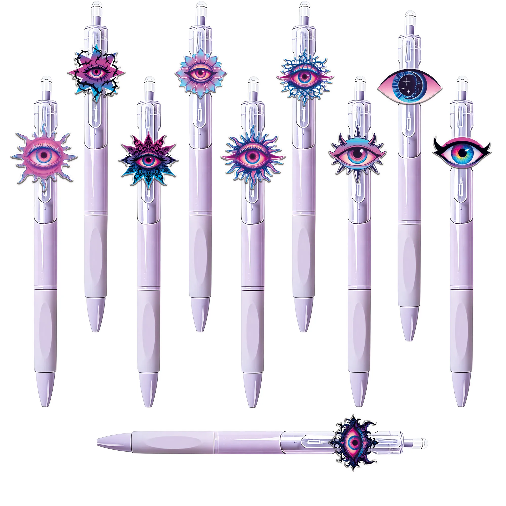 

Набор из 10 шариковых ручек серии «Дьявол» с дизайном «Глаз дьявола», подарочные ручки для студентов, для письма и подписи, канцелярские принадлежности