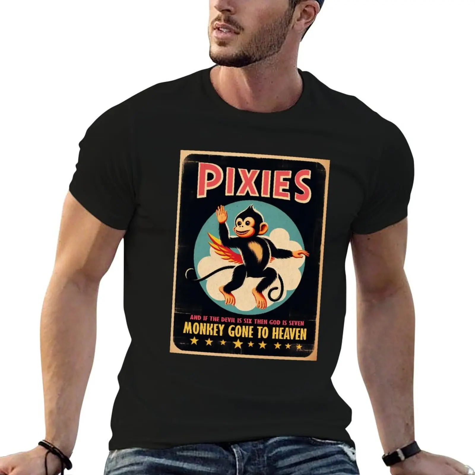 

Pixies Monkey Gone to Heaven T-Shirt t shirt for man 100 percent cotton man t shirts cotton T-Shirt