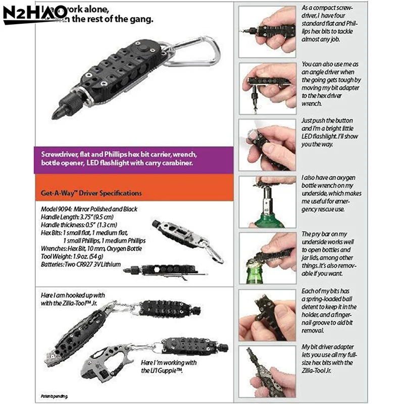 1PC Multi-purpose Screwdriver Multifunctional Mini Screwdriver Outdoor EDC Keychain Shape Screwdriver Portable Steel Repair Tool