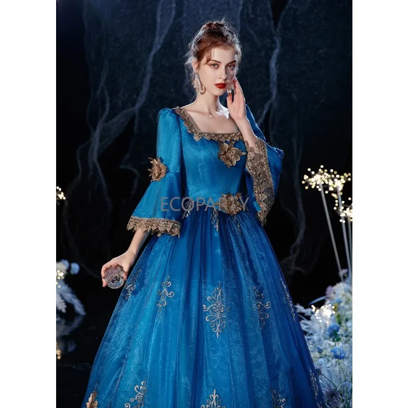 New 18th Blue Victorian Court  Retro Baroque Clothing Renaissance Vintage Inspired Rococo Marie Antoinette Costume Prom Dress