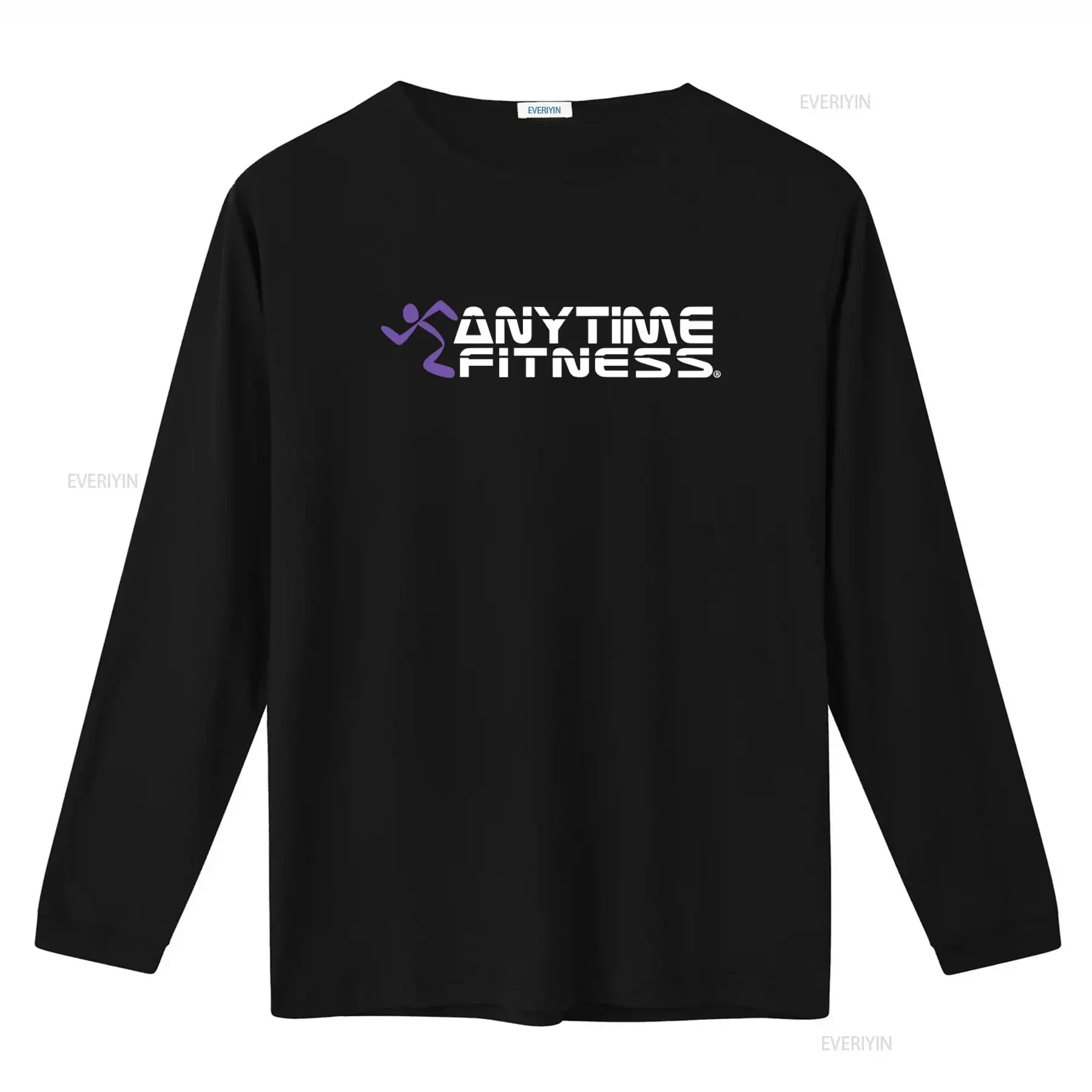 Mens ANYTIME FITNESS Polyester Athletic Wicking Workout T Shirt for Active Lifestyle vintage Washed Comfortable fashion