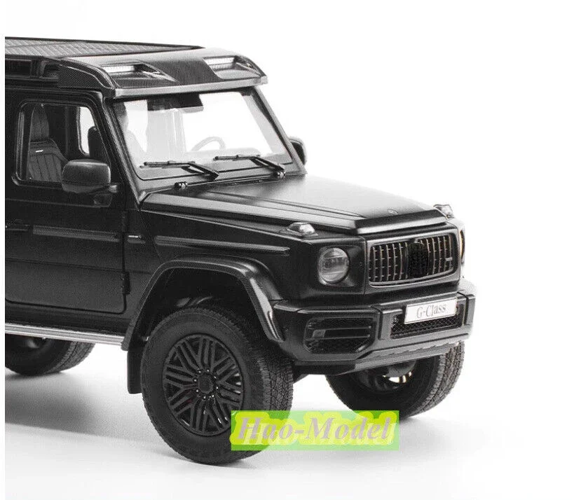 KengFai 1:18 Per NZG Benz G63 4X4 2022 Pressofuso In Metallo Modello di Auto Per Bambini Giocattoli Ragazzi Regali Di Compleanno Hobby Display Collezione Nero