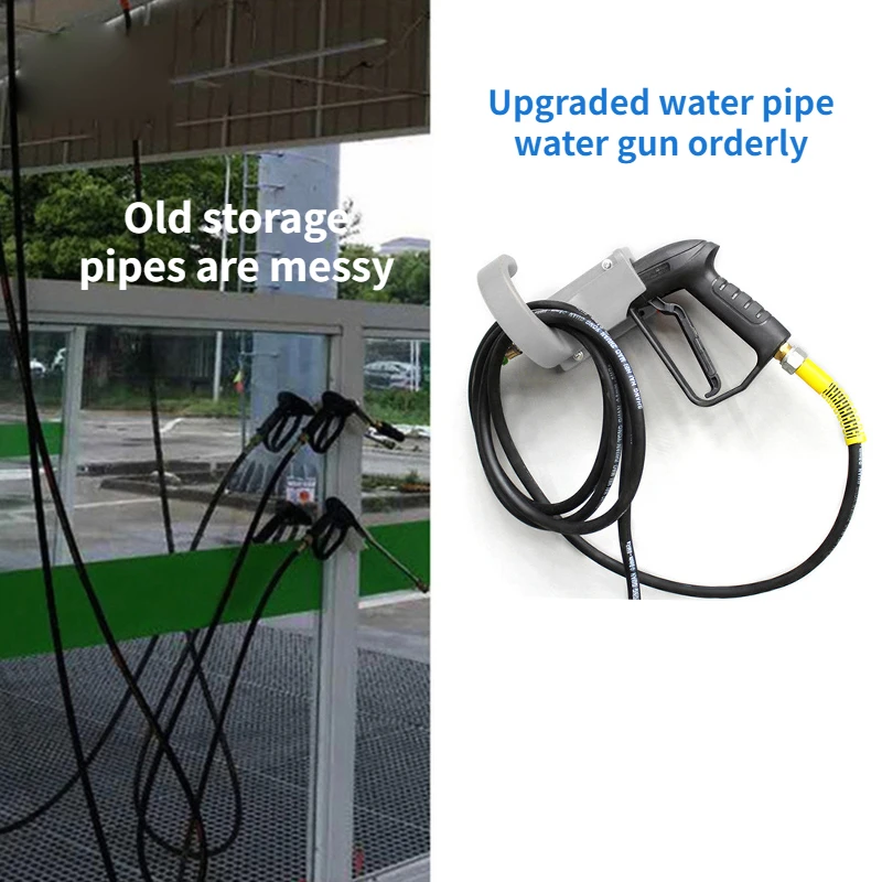 High Pressure Water Gun Hanging Rack Car Washer Bracket Wall Mounted Wash Pipe Hook Hose Tools Storage Holder