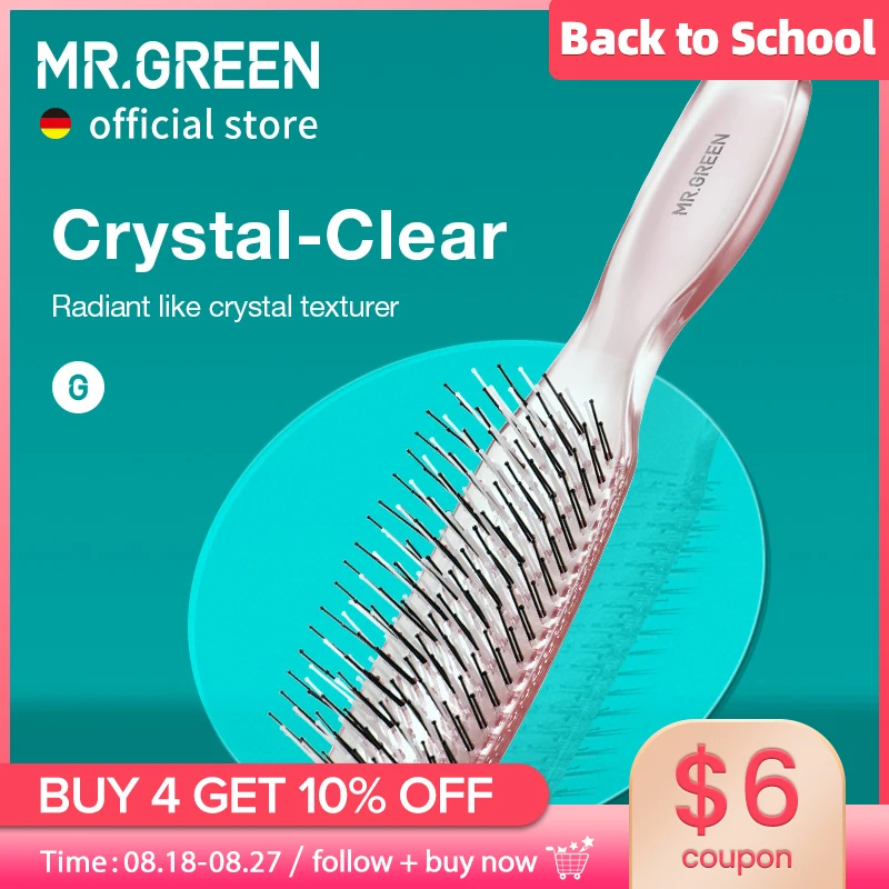 MR.GREEN Hair Brush Scalp Massage Combs Volumizing Hair Styling Fine Tooth Detangling Tool For Long Wet Dry Hair Women Gift