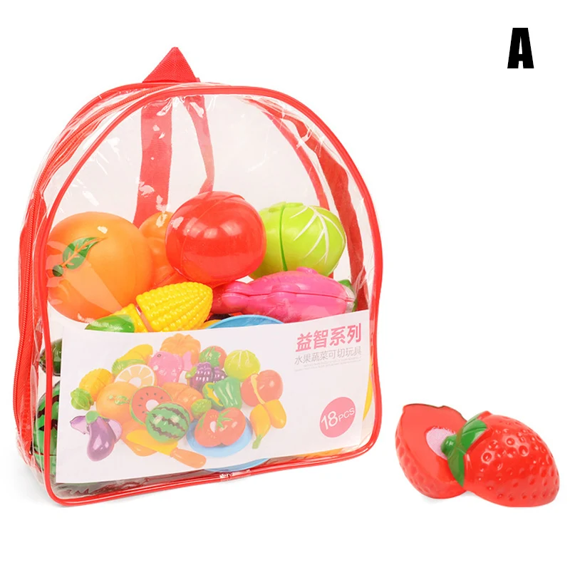 Set di giocattoli da gioco fai-da-te con frutta e verdura colorata giocattolo sicuro Non tossico per la prima educazione degli asili nido