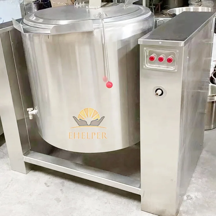 Industrial Tilting Steam Jacketed Kettle | Bottom Outlet & Safety Valve | Electric Boiling Tank For Soups, Sauces|boil Pan