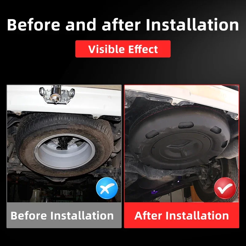 أسفل معلقة غطاء الإطار الاحتياطي لتويوتا لاند كروزر برادو 150 Lc150 Fj150 2010-2023 2022 20121 2020 تعديل الملحقات #3