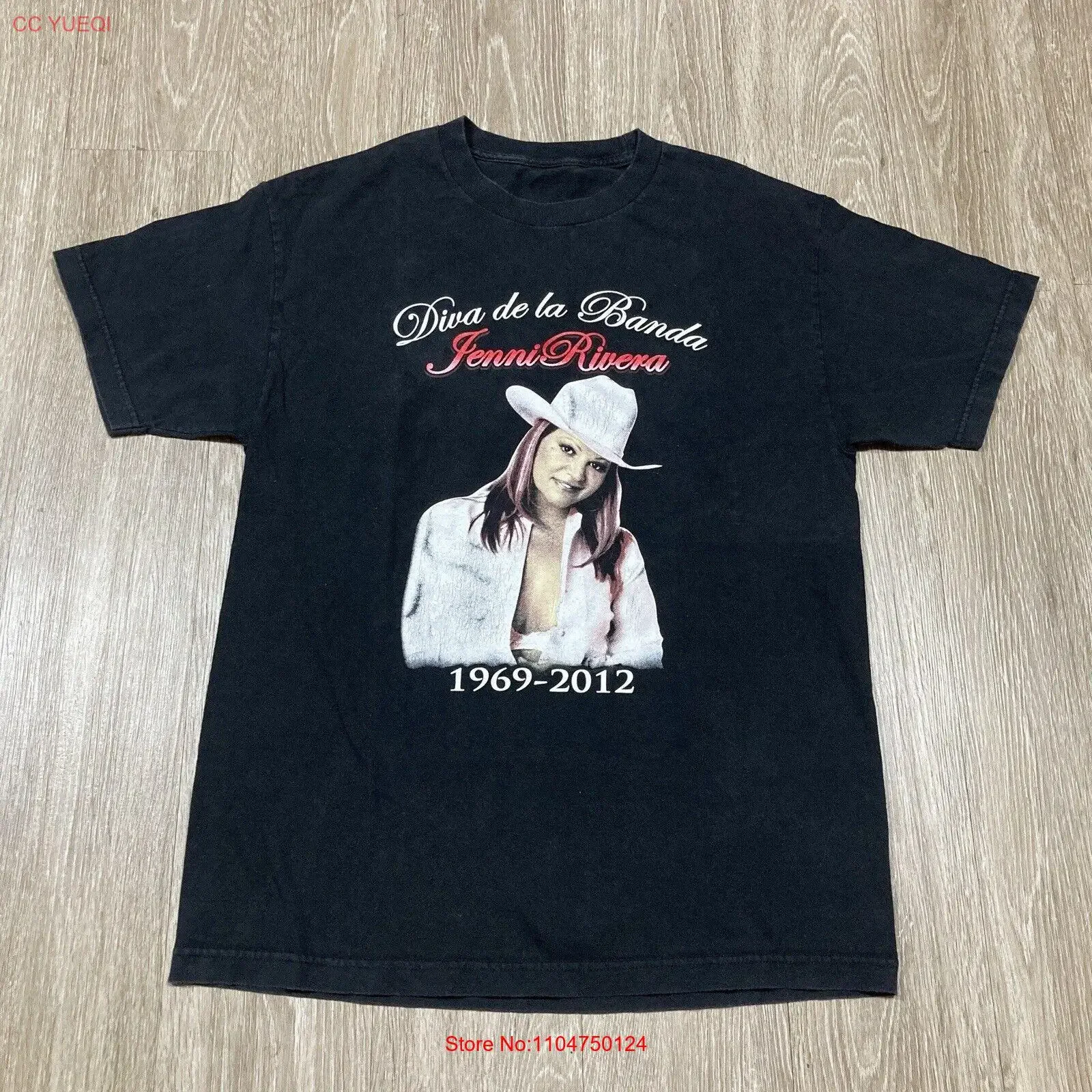 Camiseta Jenni Rivera M Diva De La Banda Singer Memorial Tour álbum concierto vintage ropa de calle con gráfico lavado